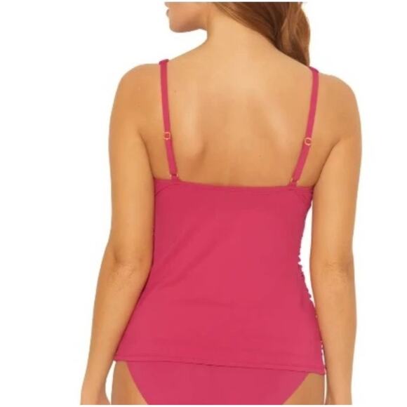 NWOT! Bleu Rod Beattie All About U-Wire Ruched Tankini Swim Top - Size 8 - Picture 8 of 8